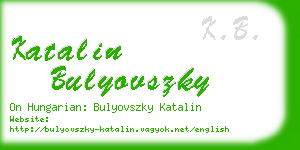 katalin bulyovszky business card